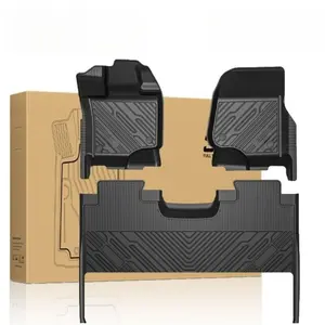 3W Floor Mats for 2015-2025 Ford F150 with Storage Super Crew Cab Only TPE Liner