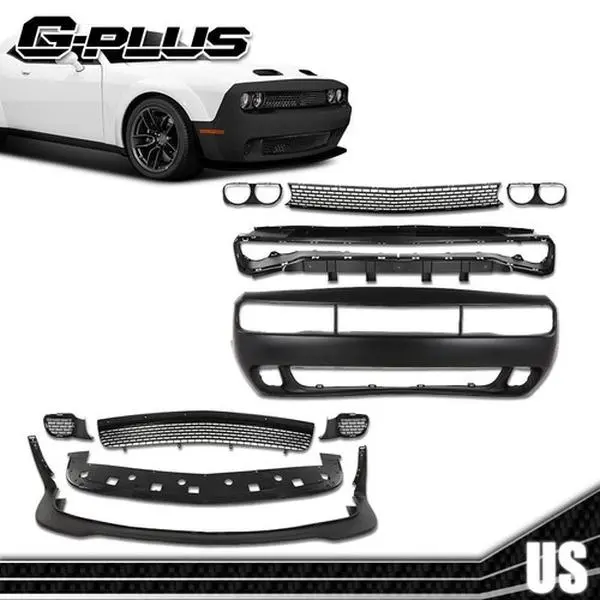 Fit For 2015-2023 Dodge Challenger Hellcat Style Full Front Bumper Body Kit