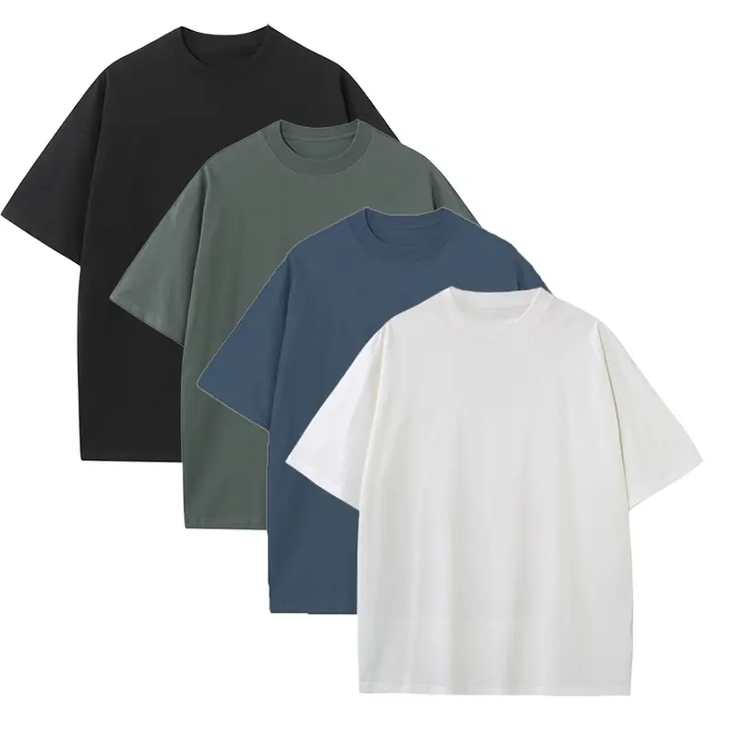 Men’s casual street-style T-shirt set, 4-piece set, pure cotton fabric, plus-size men’s clothing, soft feel, loose fit, suitable for summer and everyday wear. Korean fashion set, available in multiple colors.Summer vibe.men's summer T-shirts
