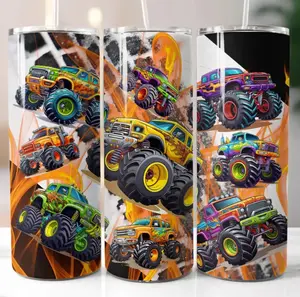 Monster Truck Tumbler, Rugged Vehicle Inspired Drinkware for Coffee, Tea, and Enthusiasts Who Love Action and Monster Truck Motors