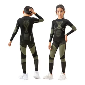 Outdoor Children's Ski Quick-Dry Clothing Set for Kids - Moisture-Wicking & Sweat-Wicking Thermal Underwear - Perfect for Skiing and Running Sports