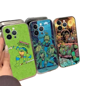 Anime N-Ninja Cool T-Turtles Phone Case For IPhone17 16 15 14 13 12 11 Pro Pro Max Plus X Funda Shell