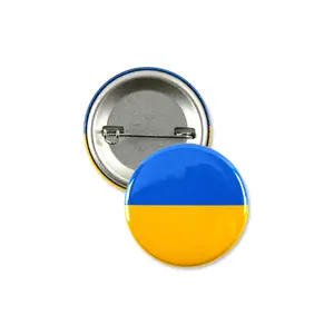 250 Pack - Ukrainian National Flag Pinback Button Badges - 1.5 Inch
