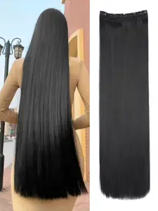 24/40 Inch Extra Long Straight Synthetic Wig, Gold, Heat Resistant, Clip In, Perfect for Music Festivals, Parties, Daily Use