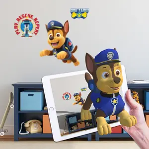 Paw Patrol 14" Chase Interactive Wall Decal by Wall Palz Officially Licensed Nickelodeon Product Made in USA Premium Materials