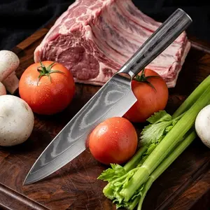 8" Damascus Chef Knife - VG-10 Japanese Steel Core | Razor Sharp & Stainless | Professional Kitchen Knife non-slip grip handle Knives