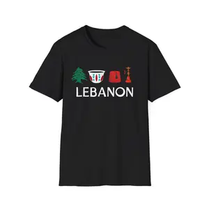Lebanon T-Shirt | Soft Unisex Crewneck with Lebanese Flag & Cultural Symbols | Arabic Heritage Gift | Casual Streetwear for Middle Eastern | Beirut Shirt | Liban Shirt