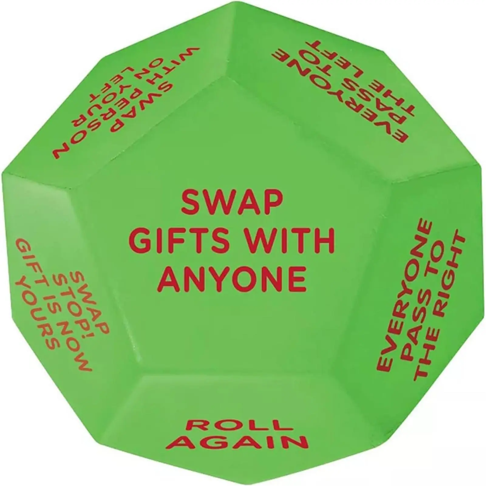 Santa Swap Gift Exchange Dice, 2025 New - Exchange Dice Game, Christmas Party GiftGame,12 Different Sides  3*3*3in High-Density Food-Grade Pu Material