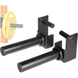 3x3 Weight Plate Holder Attachment Power Rack Weight Horns for Olympic Weight Plates Storage
