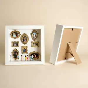 DIY Vintage Photo Frame Shadow Box, Miniature Picture Frame, Vintage Oval Frame and Decorative Piece, Revisit Precious Memories (no Light No Photos)