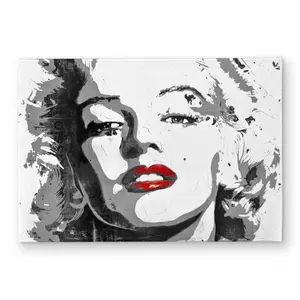 Begin Home Decor CODM17242C84IC 17 x 24 in. Marilyn Monroe Red Bathroom Door Mat - Indoor & Outdoor Decor