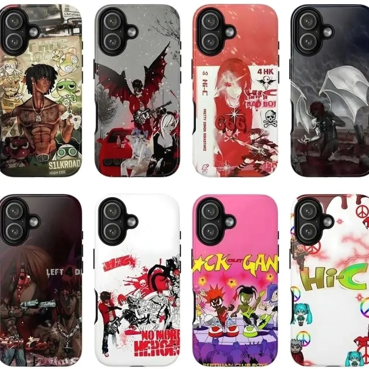 8 Styles Hi-C Rapper Underground Phonecase, Hi-C Album Phonecase, Compatible with iPhone X, 11, 12, 13, 14, 15, 16, 17 & more