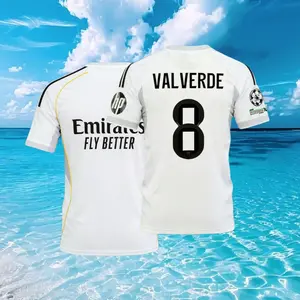 25-26 home white VALVERDE No. 8 cool short-sleeved jersey