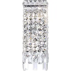 CWI Lighting Colosseum 2 Light 5 inch Chrome Wall Light 8031W5C