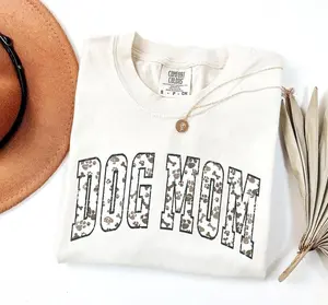 Comfort Colors Dog Mom T Shirt, Soft Cotton Unisex Crewneck Shirt, Cute Dog Lover Tee, Stylish Pet Parent Top, Gift for Him or Her - AL