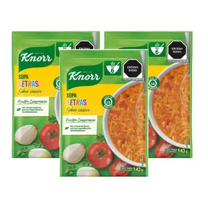 Knorr - Sopa de Letras 143 g (3 Pack) - Alphabet Soup Ready in 10 Minutes | Authentic Mexican