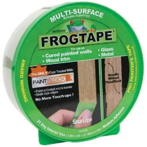 212 MAIN Multi-Surface Tape, Frog Tape FT1358464, 1.88 in. x 60 yds, Painting Aid for DIY Scrapbooking & Stamping Projects