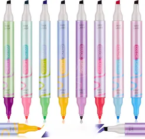 8 count 16 Color Layers Double Sided Markers,Colors Changing Marker Pens,Highlighter Assorted Colors for Adult and  Coloring Book Writing Journaling,DIY Greeting Card Making