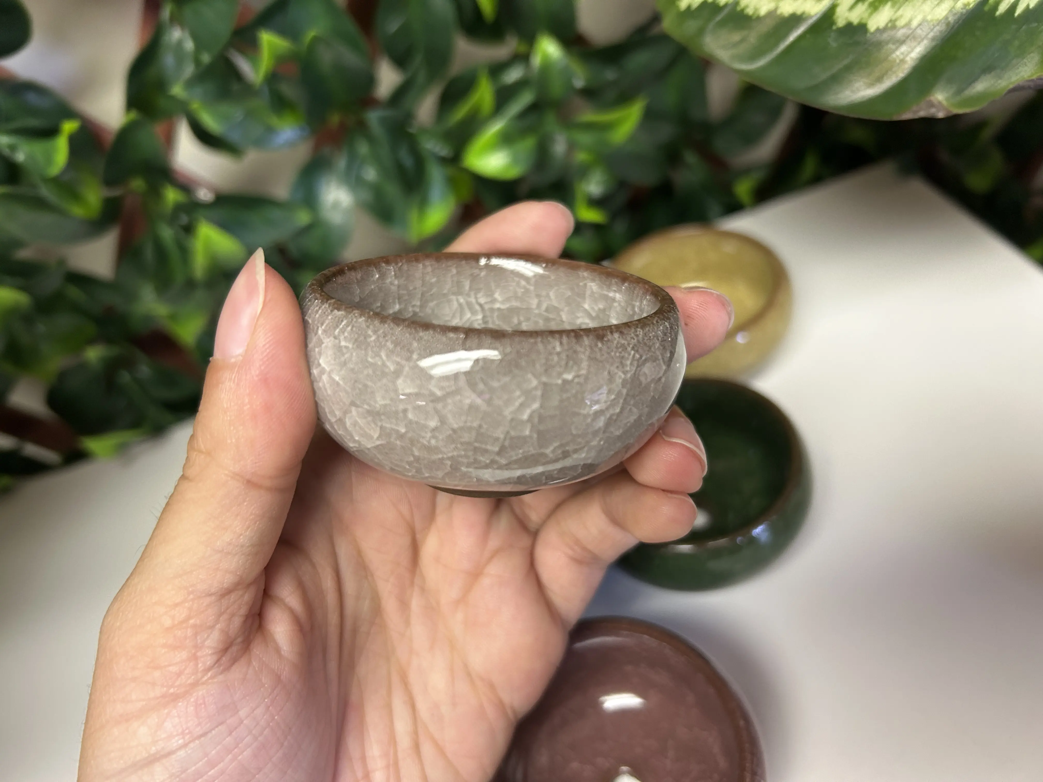 1.25 inch Small Ceramic Planter Pot with Drainage Hole - 1 Piece