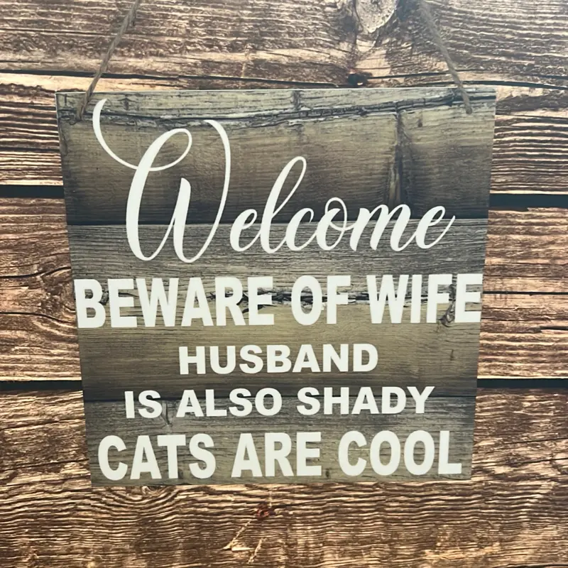 Beware of Wife Hanging Decor Door Hanger, Home Supplies Home Decor Accent
