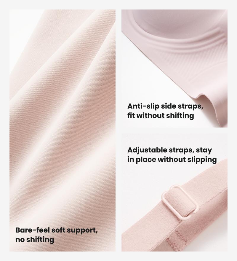 BodyTips Soft Support Deep V Wireless Bra Fit Design Lightweight Feel Natural Lift Smooth Finish Bra Popular Underwear Versatile Bra For Daily Wear Work Office Home Lounge Casual Outfit Layering Inner Wear Outer All Day Use Clean Look Flexible Structure