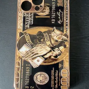 New 2025 Released Holding Wealth Creative for iPhone Ultra-Thin Hot Sale Creative Phone Case, Gold Plating Transparent Full Cover, Lens Protective Film, Frame Drop-Resistant, Scratch-Resistant Back for iPhone 15 14 13  perfect Gift for Women and Men,