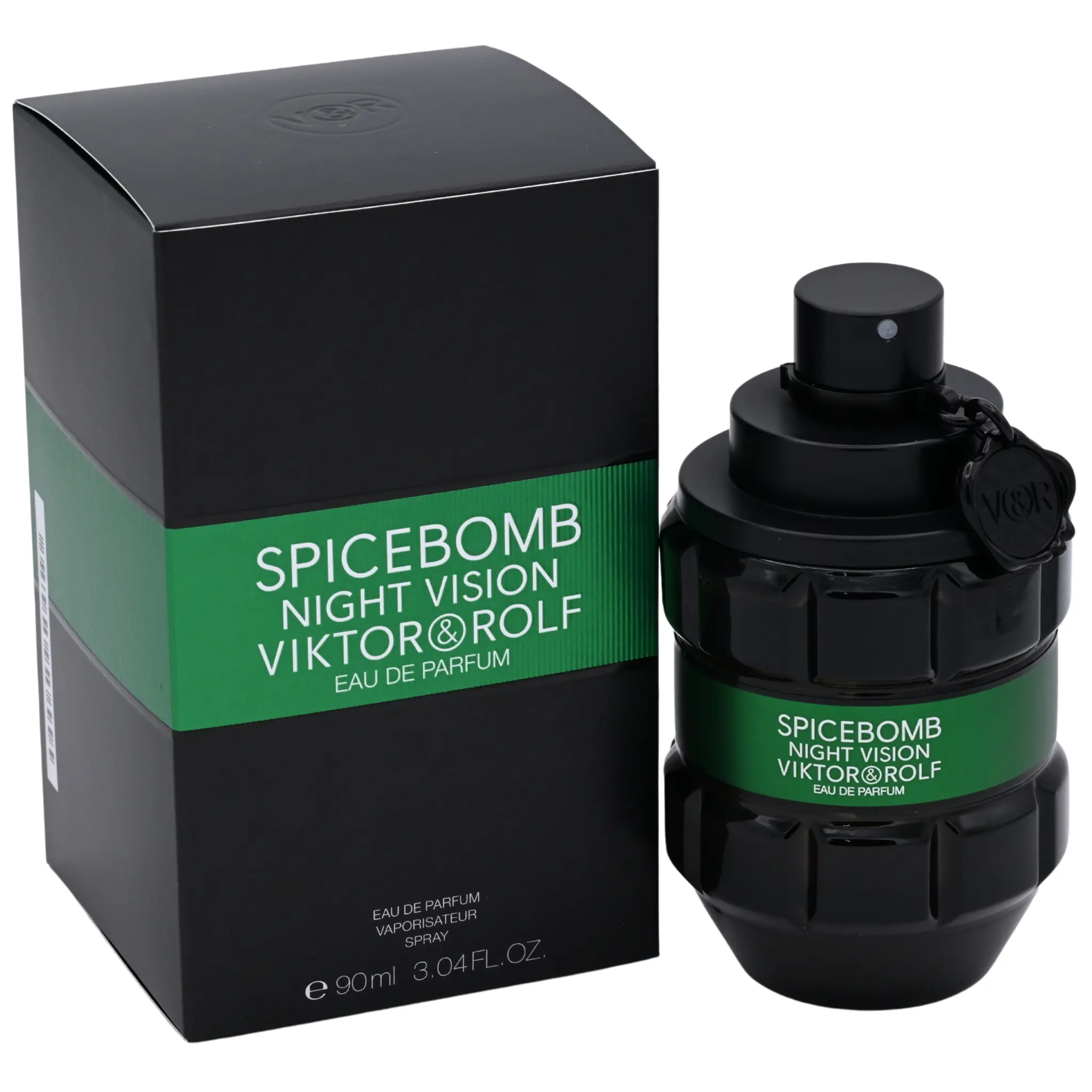 Viktor & Rolf Spicebomb Night Vision EDP, Intense Woody Spicy Men's Cologne with Cardamom & Cedarwood, Signature Scent for Evening Wear, 3.04 oz, Intense Scent, Citrus, Electrifying, Long Lasting Trail, Apply After Dark, Smelling Good, Bright Citrus Opens
