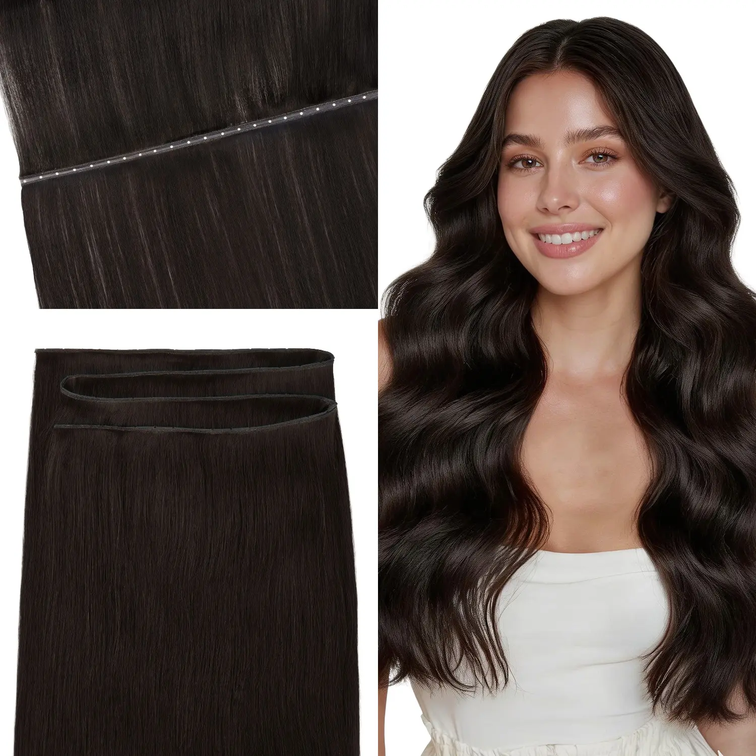 GOO GOO Hair Double Genius Butterfly Weft Wing Weft Human Hair Extensions , 14-24inch, 100-120g, Invisible Remy hair，Straight Natural Summer Hair summer hairstyles #summerwins #SummerFinds