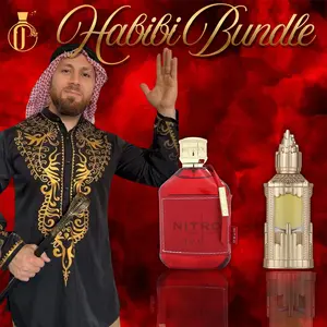 Habibi Bundle | Dumont Nitro Red 100 ML + Lattafa Abraaj 20 ML | Eau De Parfum & Concentrated Oil | Aquatic-Woody (Cedar) & Tropical Fruit Notes