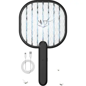 Electric Fly Swatter Bug Zapper Racket: 3500V Mosquito Killer with USB Rechargeable Flies Killer Pest Control Mosquito Zapper and Insect Catcher Racket for Indoor Home Backyard Patio Outdoor CampingGift.