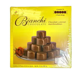 BIANCHI CHOCOLATE - MALVAVISCOS CUBIERTOS CON CHOCOLATE - 10 PAQUETES CON 5 PIEZAS - PRODUCT OF MEXICO