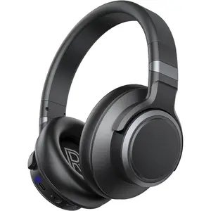 GJ P-HPS09 Active Noise Cancelling Over-Ear Bluetooth Headphones with Microphone, 70H Playtime, Transparency Mode, Deep Bass, Hi-Fi Stereo Sound, Audio Digital Electronic Cable Plug for Travel Office