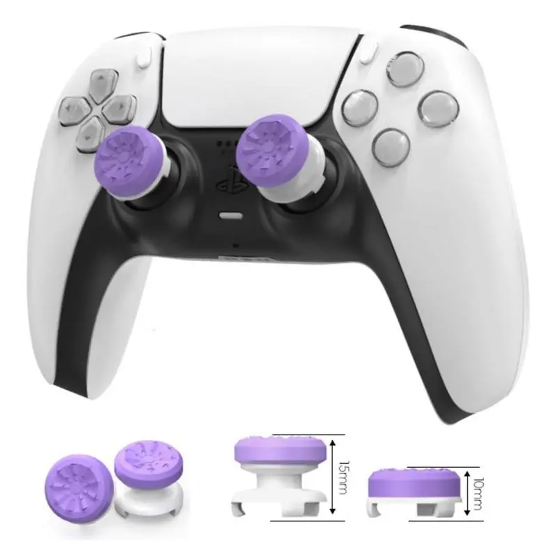 Controller Gaming Grips for PS5/PS4, Xbox One Series X/S Controllers 2 High-Rise Thumbsticks for Enhanced Precision Console controller aim thumbsticks mobile Switch Joystick Replacement ThumbGrips Anti-Slip Silicone Controller Cover,6PCS Precision Rings