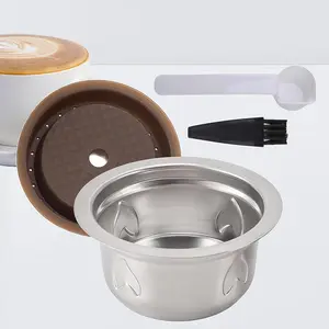 Refillable Coffee Capsule: Compatible with VERTUO Coffee Capsules, Stainless 230ml Capacity Reusable Coffee Pod Kit for Home, Office
