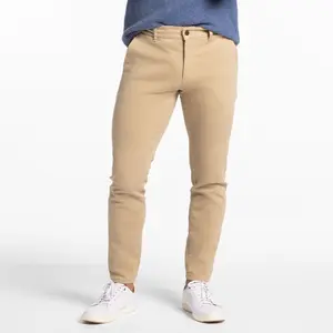 Khaki Washed Stretch Chino