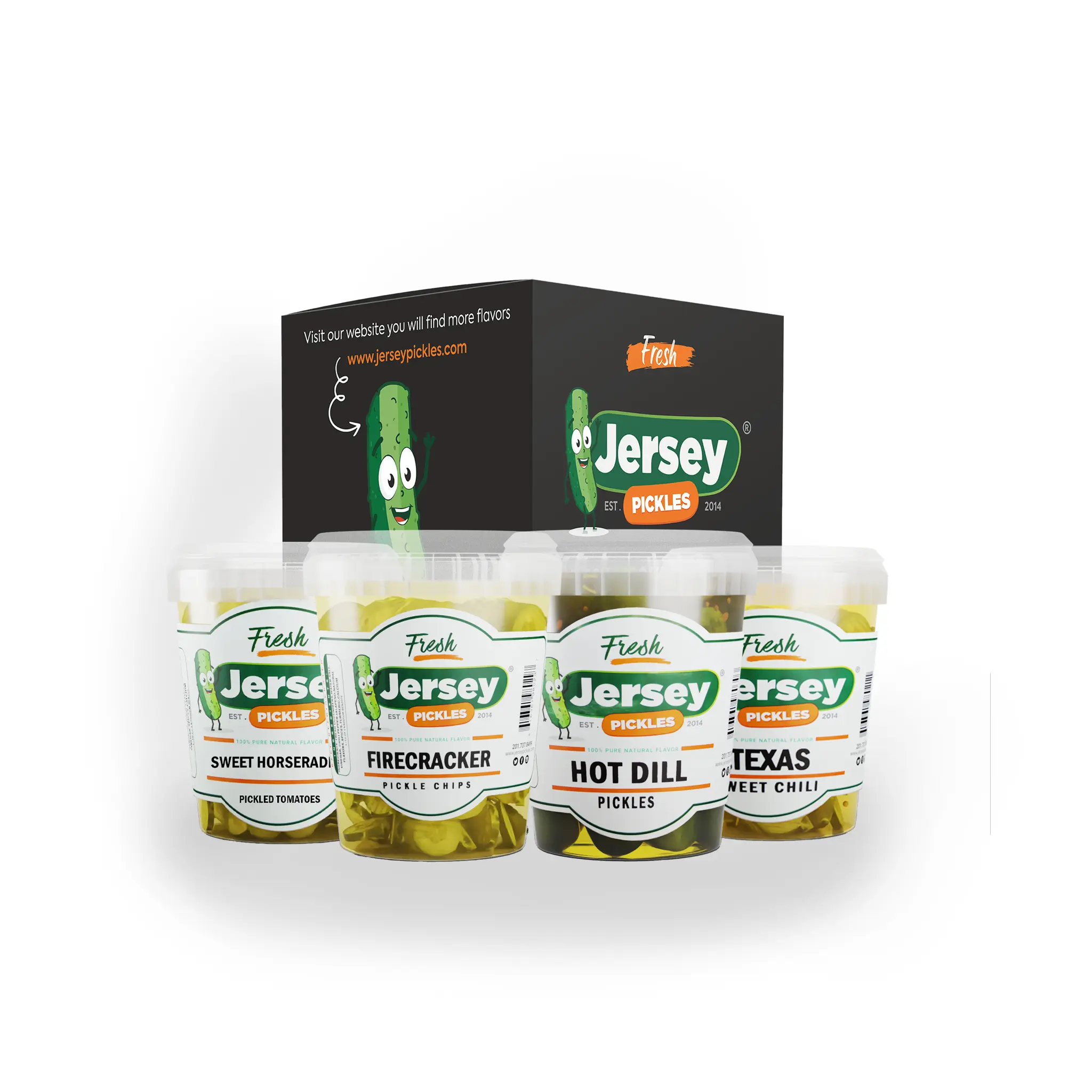 Jersey Pickles - Spicy Crunch Pack - Instant Food - Delicious - Natural Flavors