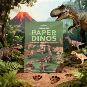 Creative DIY Handmade Craft Paper Cats 50pcs Papercraft Figures, Cute Printed Foldable Animal Models, Decorative Folding Paper Animals Set, Perfect Gift