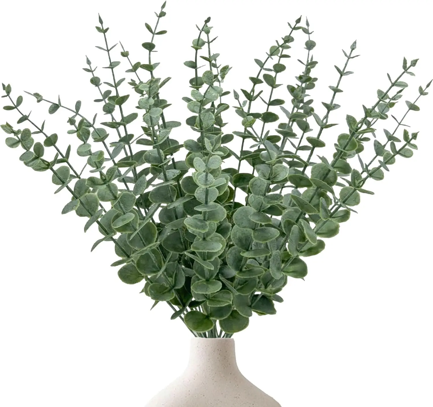 25Pcs Realistic Artificial Eucalyptus Stems - Botanical Aesthetic Fake Branches, Countertop Artificial Plants for Home Decor, Wedding Centerpiece, Christmas Table Greenery Arrangement