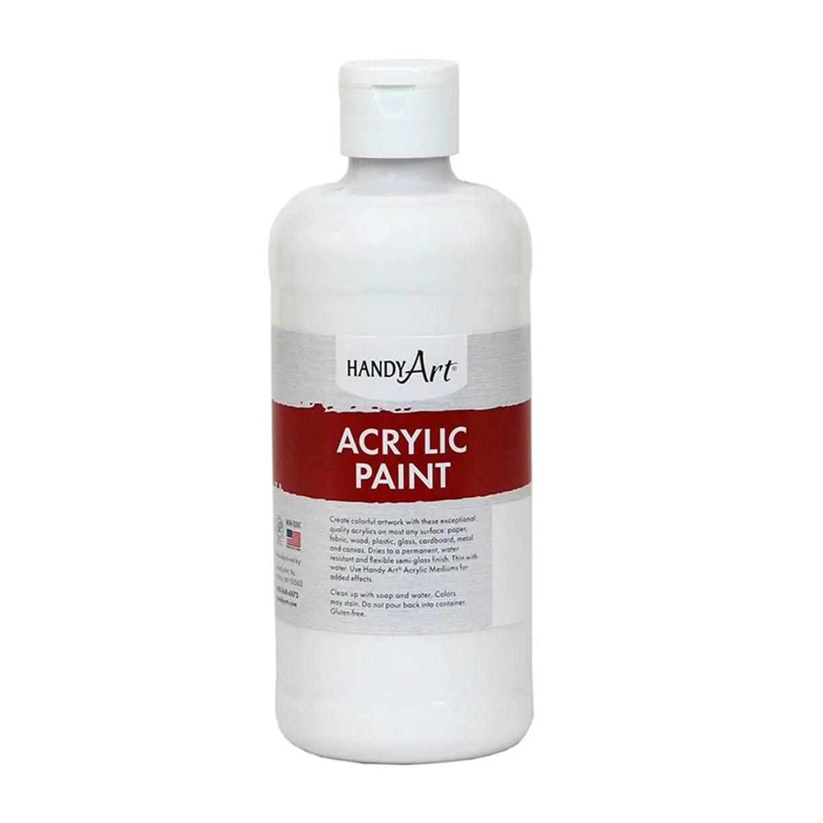 212 MAIN 3-Pack 16oz Acrylic Base Blockout White Rock Paint Kit, Art Materials, DIY Office & School Stationery Supplies for Ages 11+