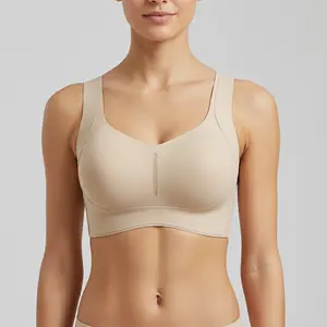 Women's Wireless Bra | Super Soft Beige | Medium Support | 10A Antibacterial | 150 Washes Durable | Everyday Comfort Bra