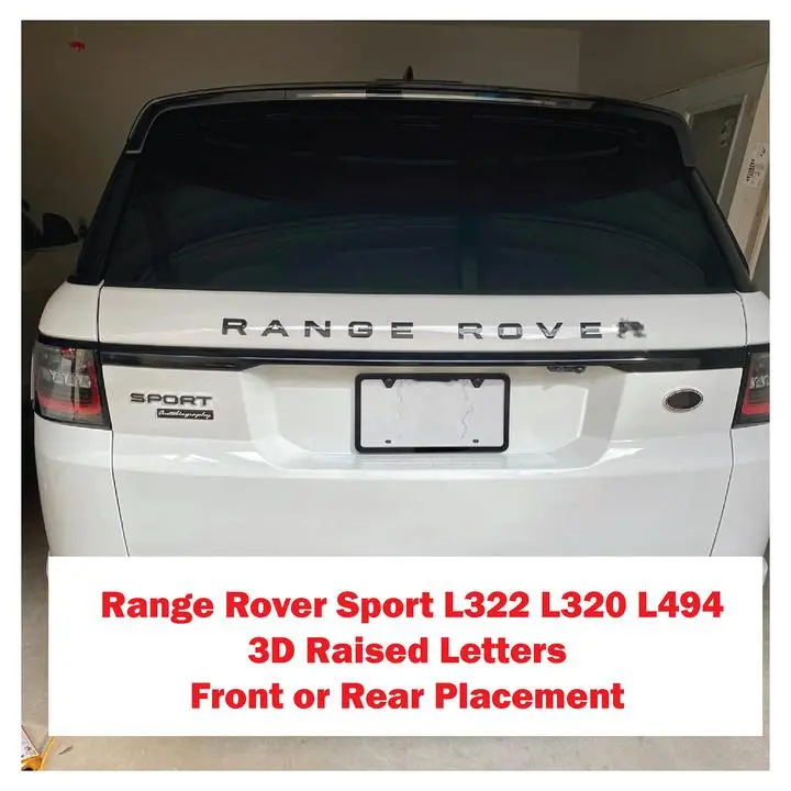 Replacement for Range Rover Sport L322 L320 L494 3D Raised Tailgate Letters CHROME