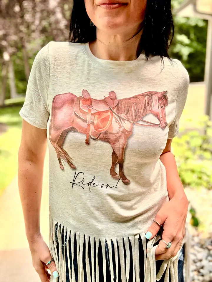 Ride On Fringe Pony Tee
