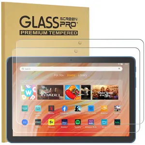 2-Pack Screen Protector for Amazon Fire HD 10 Tablet (2023/2021,13th/11th Generation) /Fire HD 10 Plus/HD 10 Kids/Kids Pro Tablet 2021, 9H Hardness Tempered Glass Guard for Fire 10