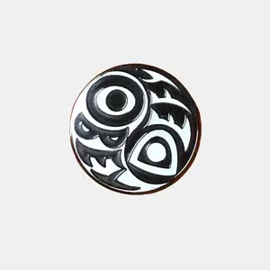 Obey Defy Yin Yang glow-in-the-dark enamel pin
