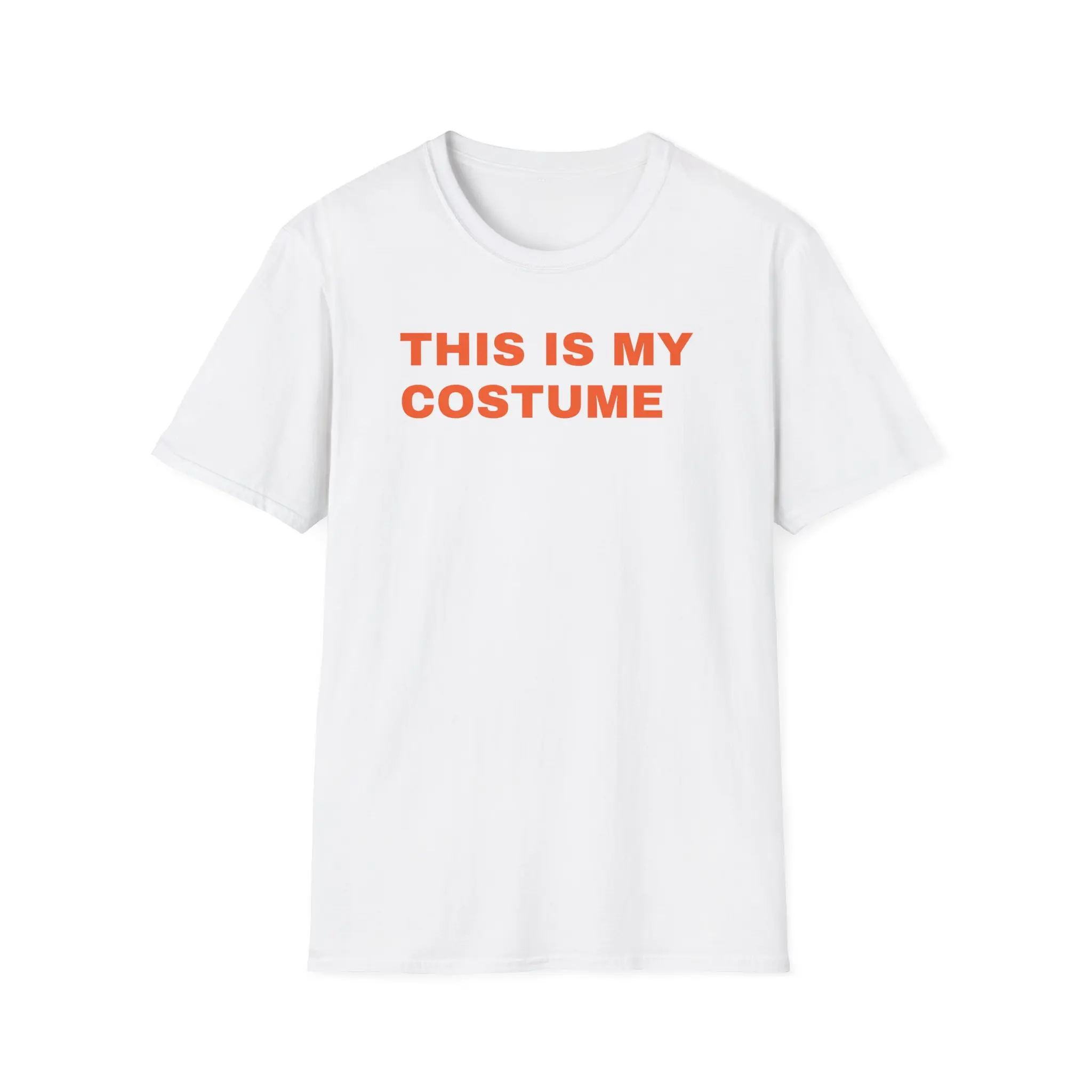 This is My Costume Unisex Softstyle T-Shirt, Funny Halloween Tee, Cosplay Shirt, Spooky Outfit Top, Halloween Costume Shirt Casual Classic Fabric Menswear Day Underwear Man Cotton Halloween