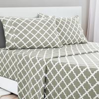 Quatrefoil Taupe/White