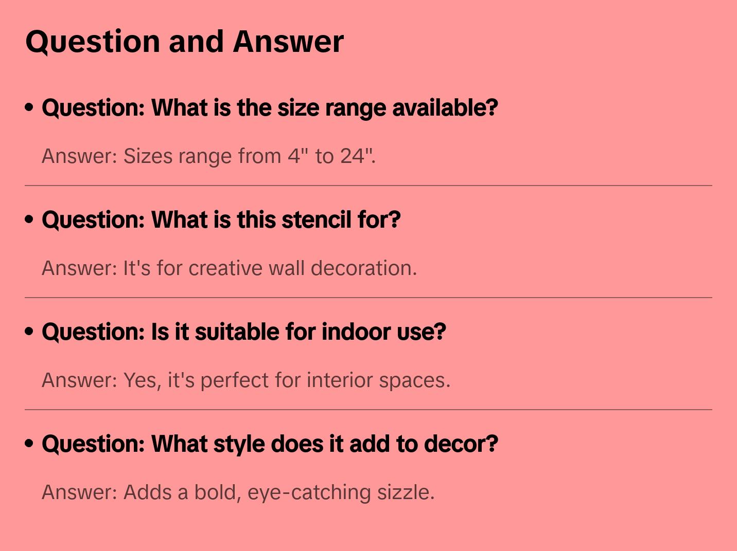 Forked Flame Stencil