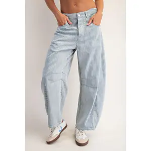 Harley - Striped Barrel Denim Jeans