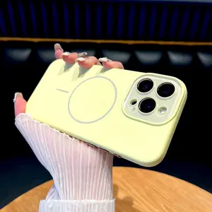 [LX]Liquid Silicone Case For IPhone 16 15 14 13 12 Pro Max Plus 16Pro 15Pro 14Pro IPhone16 IPhone15 ProMax For Magsafe Charge Covers