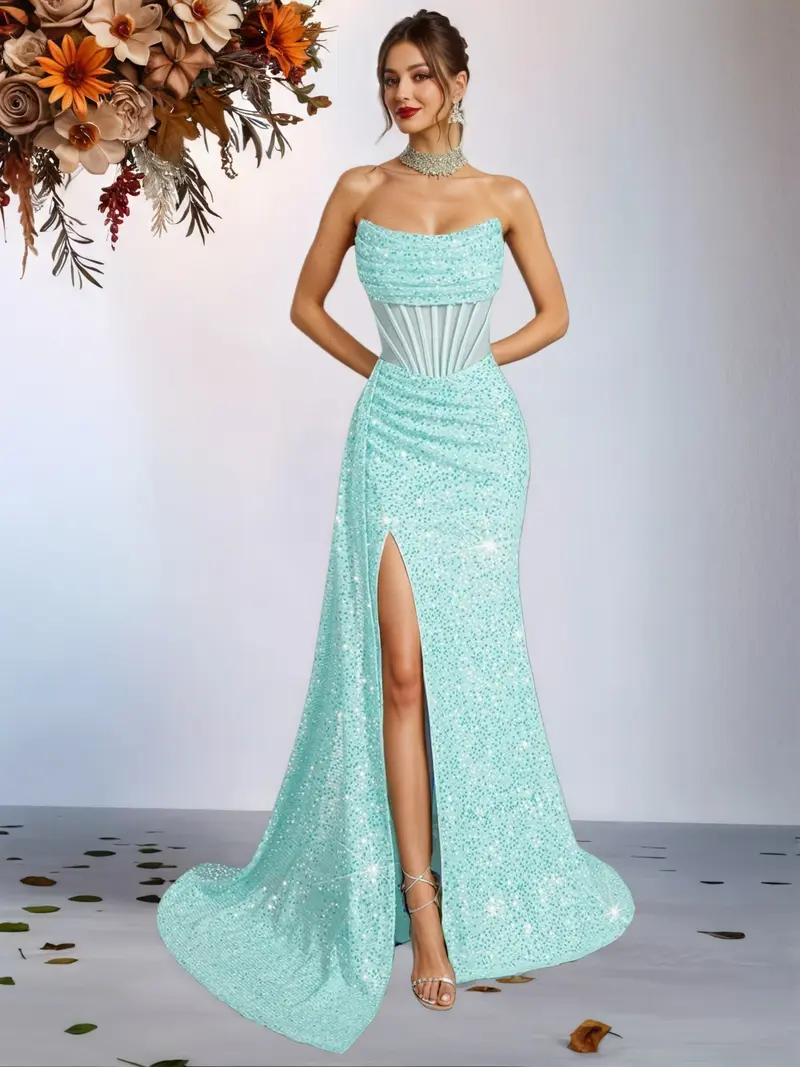 green prom dress trappy back - TikTok Shop